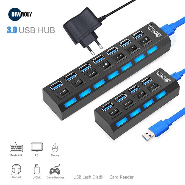 USB 3.0 HUB 3 0 HUB Multi USB Splitter 4/7 Port Expander Multiple