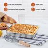 Onader 9¼ x 7⅛ x 2 Inch Baking Pan with Lid Stainless Steel Lasagna Rectangular Cake Pan 2 Pack