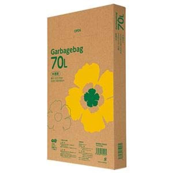 TANOSEE Trash Bag Economy Translucent 2.6 gal (70 L), Box Type, 1 Box (110 Pieces) [Set of 5]