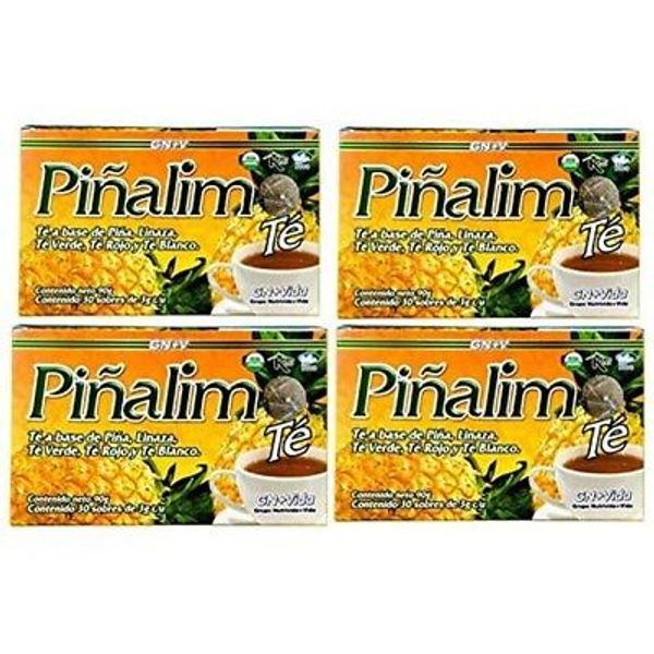 4 Pack Te Pinalim GN+Vida Tea Piñalim Pineapple Diet 90 Days
