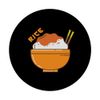 Asian rice bowl with chopsticks PopSockets with replaceable PopGrip