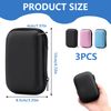 3-in-1 Hard Drive & Accessory Case - Multi-Function Storage for Small Electronics, Power Banks & More (Blue, Pink, Black)