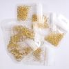 3 bags random about 200-450 capsules/bag gold silver nail parts nail decoration nail decoration gel nail art mix size