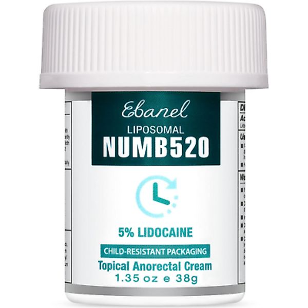 Ebanel 5% Lidocaine Numbing Cream, Pain Relief Cream Burn Itch Cream, Numb520