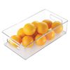Clear Plastic Storage Bin with Handles for Pantry Refrigerator Organization 8...