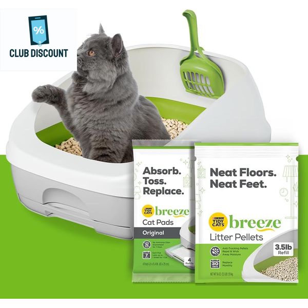 Purina Tidy Cats Litter Box System, BREEZE System Starter Kit Litter Box, Litter