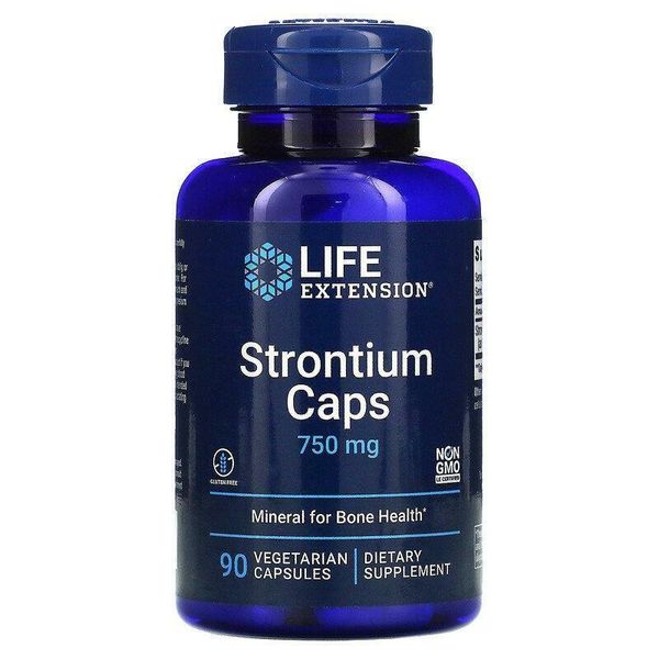 Strontium Caps 750 mg 90 Vegetarian Capsules