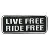Embroidered Iron Patch Applique Patch [LIVE FREE RIDE FREE] (White Let’s Ride Freely)