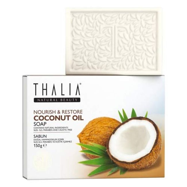 Thalia Natural Beauty Extra Virgin Coconut Oil Nourish & Restore Sabun, 150 gr