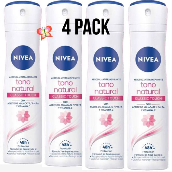 4 NIVEA Desodorante Tono Natural (Classic Touch)