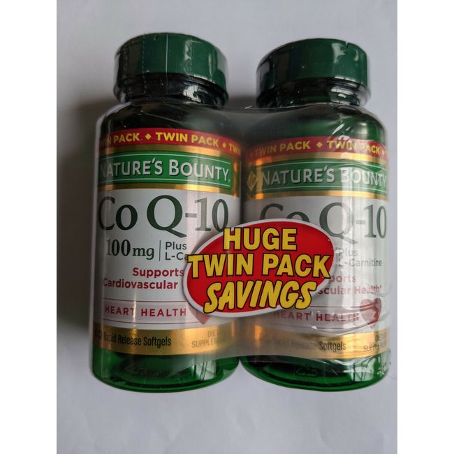 Nature's Bounty CoQ10 Plus L-Carnitine 100mg - 120 Softgels