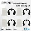 Ebrmeiwo 4 Sets 14073 Automotive Shifter Cable Bushing Kit, Compatible with Various Models, Transmission Shift Cable Components