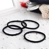 Kai Corporation Hepling Hair Elastics, Black, 4 Pieces