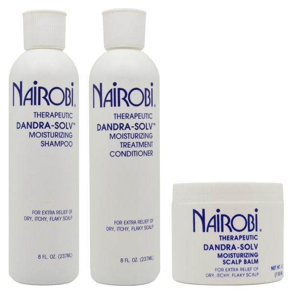 Nairobi Dandra-Solv Moisturizing Shampoo & Conditioner 8oz & Scalp Balm "Set"