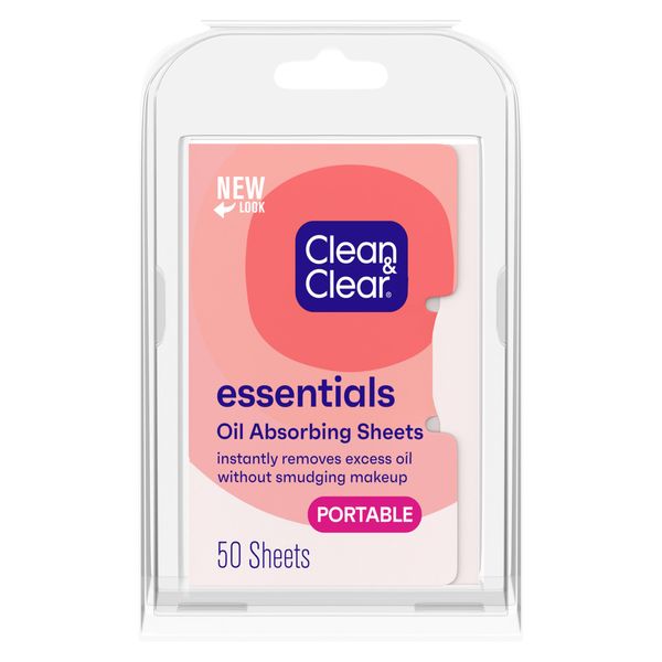 Clean & Clear Oil Absorbing Facial Sheets, Portable Blotting Papers for Face & Nose, Blotting Sheets for Oily Skin to Instantly Remove Excess Oil & Shine, Absorbing Blotting Papers, 50 ct (Pack of 6)