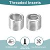 sourcing map 50Pcs Helical Threaded Inserts, M12-1.75x1.5D 304 Stainless Steel Threaded Socket, Thread Repair Insert for Plastic Wood Thread Repair
