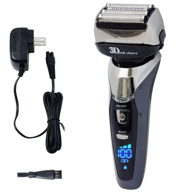 4-Blade Electric Shaver, Rechargeable Men's Shaver, 3D Head, Fully Waterproof, IPX-7 Design, Shaver, For Men, Bath Shaver, 100V-240V