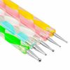 5PCS 1 SET 2 WAY DOTTING PEN MARBELIZING TOOL NAIL ART DESIGN DOT PAINT TOOLS