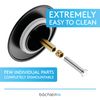 Bächlein Universal Bath Plug - Drain Plug [Matt Black] -incl. Replacement Seal -Drain Fitting for Any Standard Bath -Plug