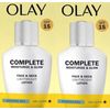 2 Olay Complete Lightweight 3in1 Moisturiser Day lotion Sensitive SPF 15 100ml