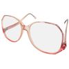 NEW FUNKY RETRO READING GLASSES CLEAR PINK FRAMES + 2.0