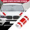 Hihaha Hood Stripe Pattern Sticker/Outer for Car/Durable / 1 Pcs Red