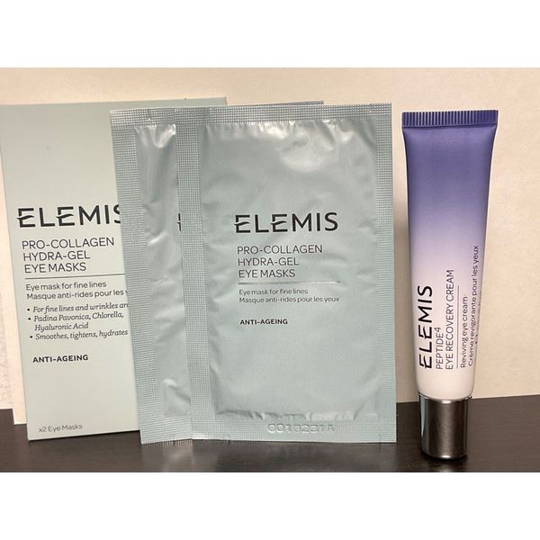 ELEMIS Peptide4 Eye Recovery Cream .5oz/15ml.+2 Pro-Collagen Hydra Gel Eye Masks