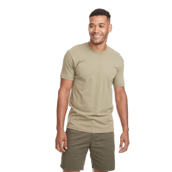 Next Level Mens Premium Fitted Short-Sleeve Crew T-Shirt - Large - Light Olive