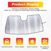 Windshield Sun Shade Compatible with Lexus LX570 2016-2023 Accessories,Front Window Sunshade Sun Visor Protector, Foldable Windshield Sunshade Sun Shield Blocks UV Rays