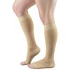 Truform 20-30 mmHg Compression Stockings for Men and Women, Knee High Length, Open Toe, Beige, Medium (1 Pair)