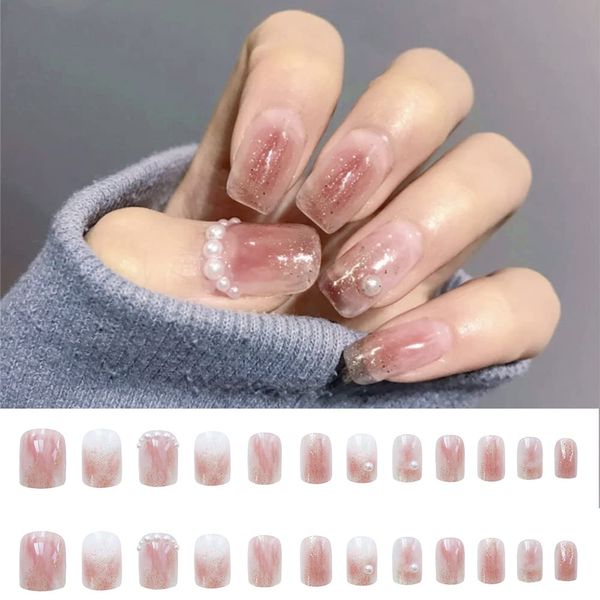 Turkalla Nail Tips, For Hands, Pack of 24, 12 Different Sizes, 3D Feel, Easy to Apply, Reusable, False Nails, Gel Nails, Nail Stickers, Hands, Nail Art, Nail Parts, Stylish, Popular Design, Beginners, Coming-of-Age Ceremonies, Weddings, Receptions