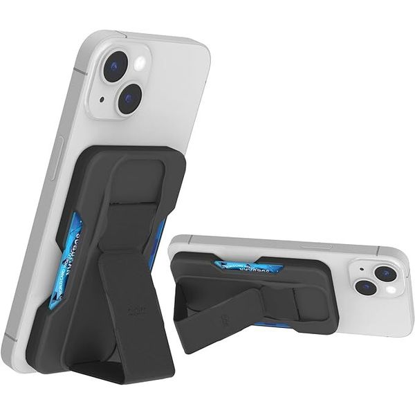CLCKR MagSafe Wallet Stand & Grip Phone Grip Black