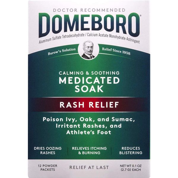 Domeboro Medicated Soak Rash Relief, 12 Powder Packets