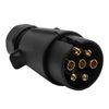 MASO 7 Pin Trailer Socket Plug Waterproof Electrical Plug Adapter for 7 Pin Trailer 12V Input Durable Plastic Construction