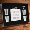 My Personal Memories Custom Personalized Flask Set with Your Text Customized and Monogrammed (White)