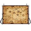 WOLADA Pirate Treasure Map Backdrop 5x3FT 12448
