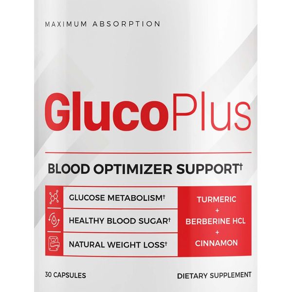 GlucoPlus Blood Health Support & Optimizer Supplement 30 Capsules Gluco Plus