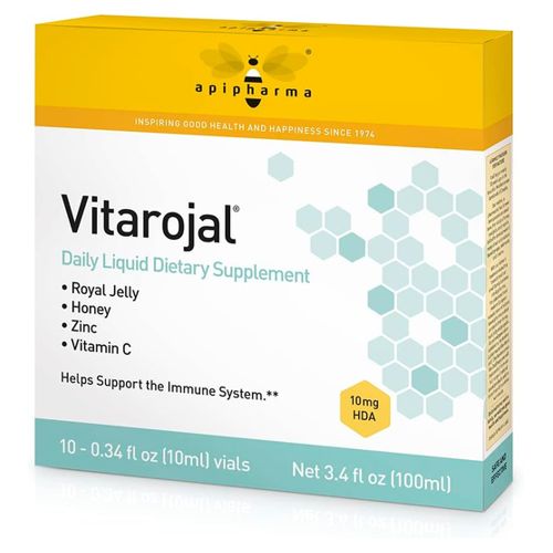 Apipharma Adult Liquid Royal Jelly + Honey + C + Zinc 10ml x 10 Virals Vegetarian