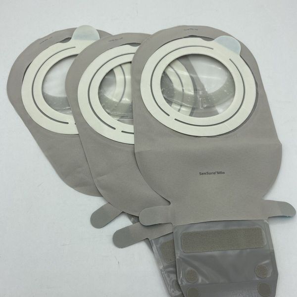 3 Coloplast SenSura Mio 12283 Flex Ostomy Pouch Wide Outlet 2.3/4" 3 in Bag