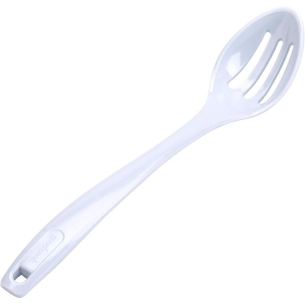 Good Cook Classic 12-inch White Melamine Slotted Spoon, 1 Ct