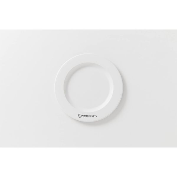 BIOSUS SERVE PLATE WE2LDJ27 HALL EARTH Outdoor Camping Plate, Plastic, White, One Size