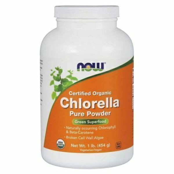 Chlorella Powder  1 Lb By Now Foods