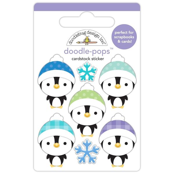Doodlebug Doodle-Pops 3D Sticker-Penguin Pals