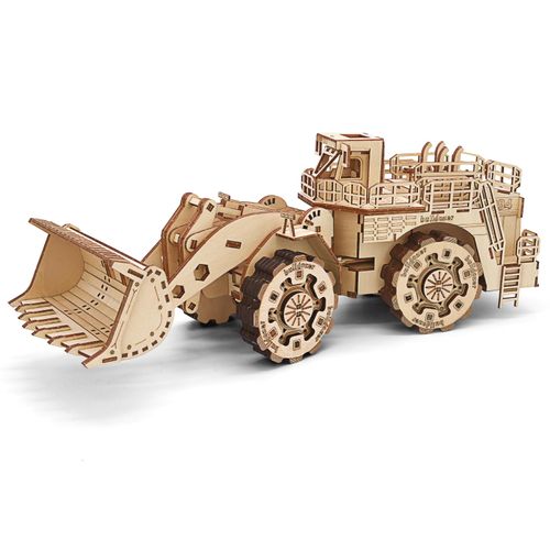 3D Wooden Puzzle for Adults, Bulldozer Model Kit Educational STEM Toy, Mechanical Engineering DIY Wooden Models, Unique Gift for Kids Birthday Christmas (Bulldozer LG)