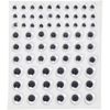 Googly Eyes, D: 8+12+14 mm, 69 pc, white, 1sheet