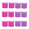 VideoPUP Tattoo Grip Cover Wrap,12PCS Disposable Cohesive Tattoo Grip Cover Elastic Bandage Handle Grip Tube for Tattoo Machine Tattoo Grip Accessories( Phosphor Pink+Purple)