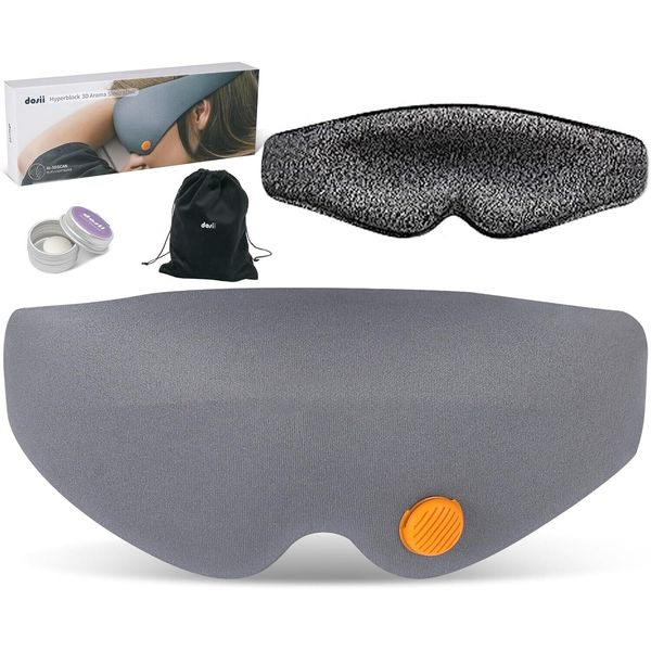 2 Pk-Hyperblock Ultra Soft 3D Eye Blackout Sleep Mask-Adjust-Hook & Loop Closure