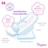 MaxION® Natural Cotton Ultra Thin Winged Sanitary Pads, Unscented, Trifold Wrapped, with Silver ION Tourmaline Odor Protection, Nighttime/Super Absorbency, 10 Count, 1 Pack