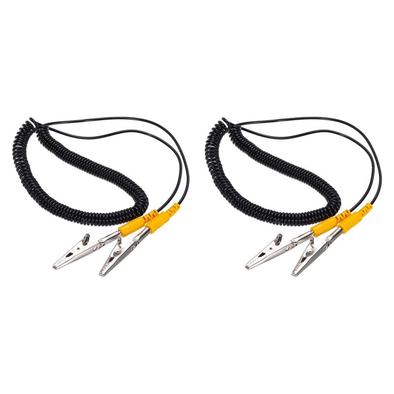 sourcing map ESD Grounding Cable Cord with Alligator Clip, 3.0m/118 ...