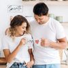 Stackable 11 oz Coffee Cups With Stand Love Designs - Set of 4